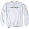 Superman Daily Planet Logo White Crewneck Sweatshirt