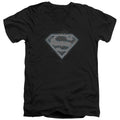 Superman Checkerboard V-Neck T-Shirt