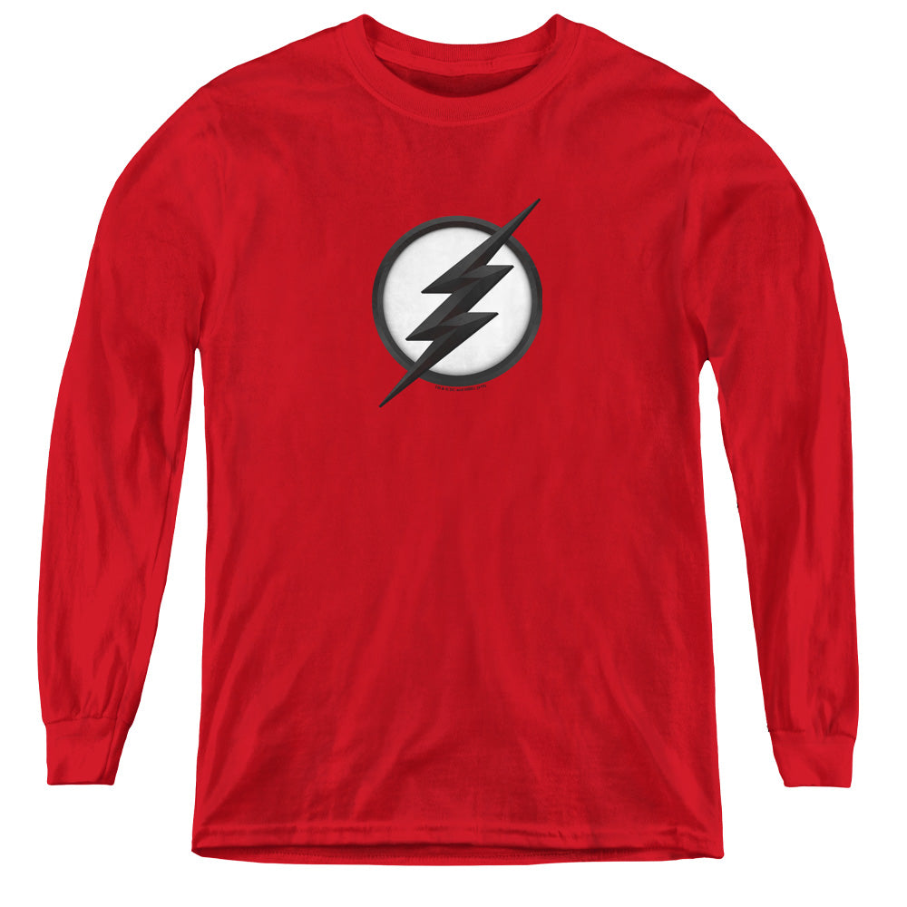 The Flash Jesse Quick Logo Youth Long Sleeve T-Shirt