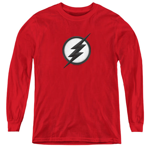 The Flash Jesse Quick Logo Youth Long Sleeve T-Shirt