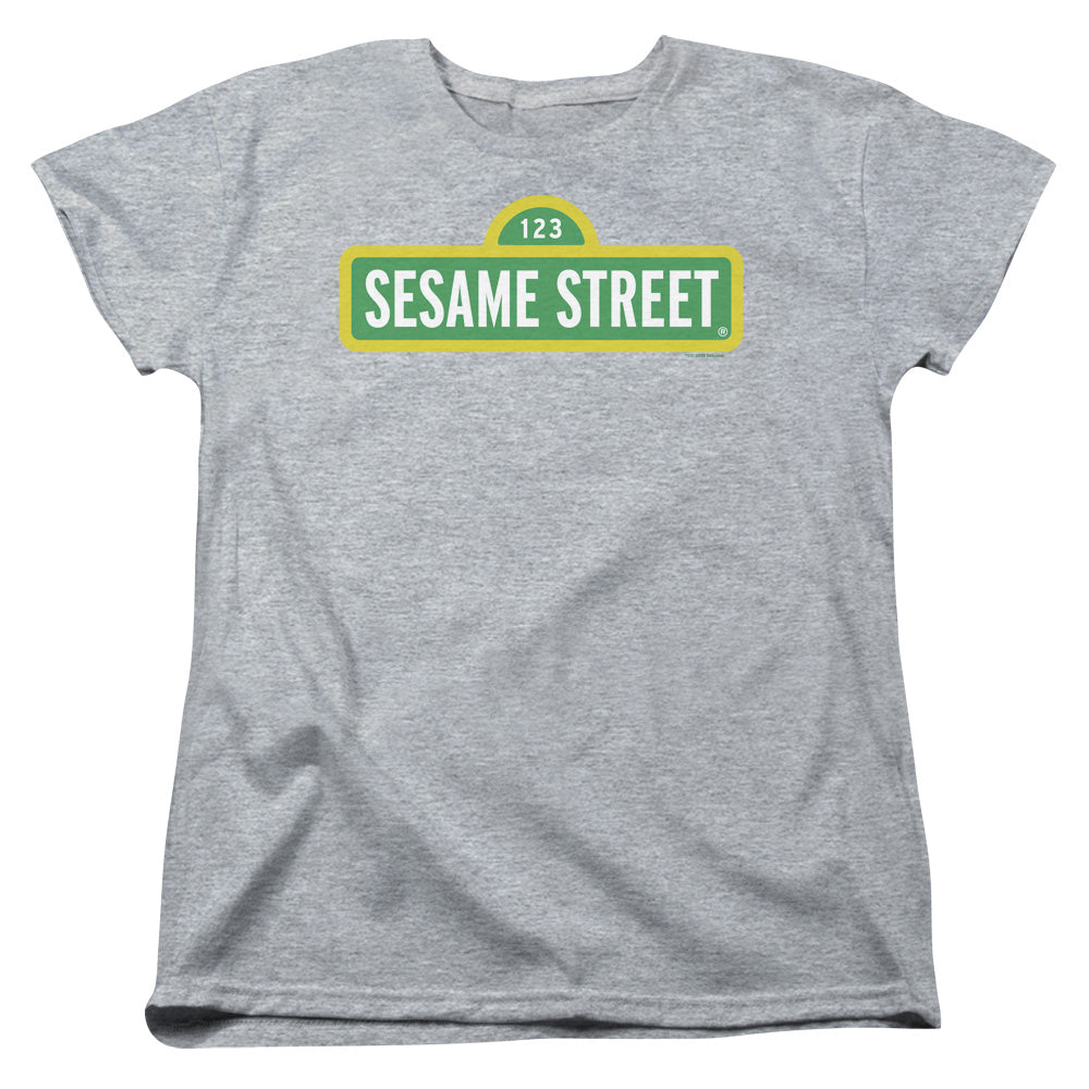 Sesame Street Logo Athletic Heather Womens T-Shirt