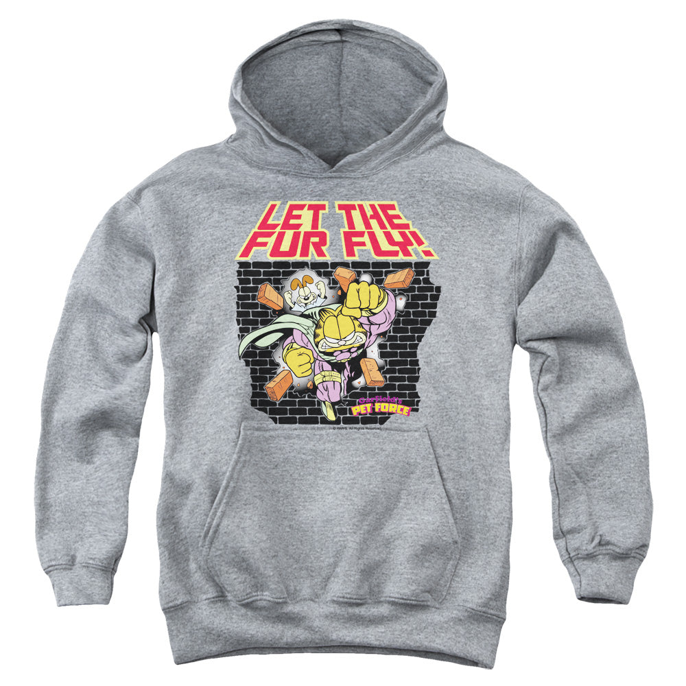 Garfield Let The Fur Fly Youth Hoodie