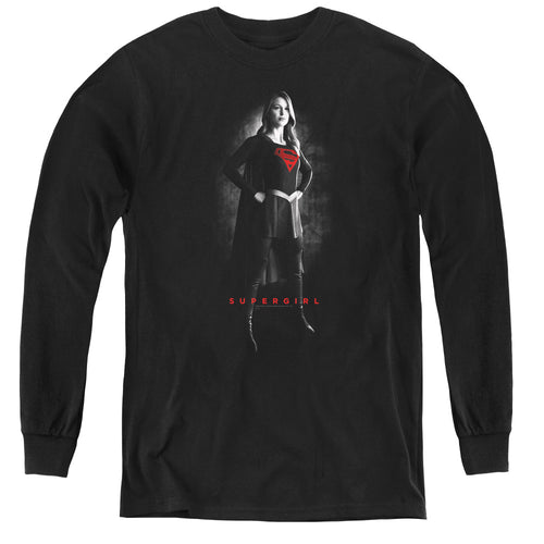 Supergirl Noir Youth Long Sleeve T-Shirt