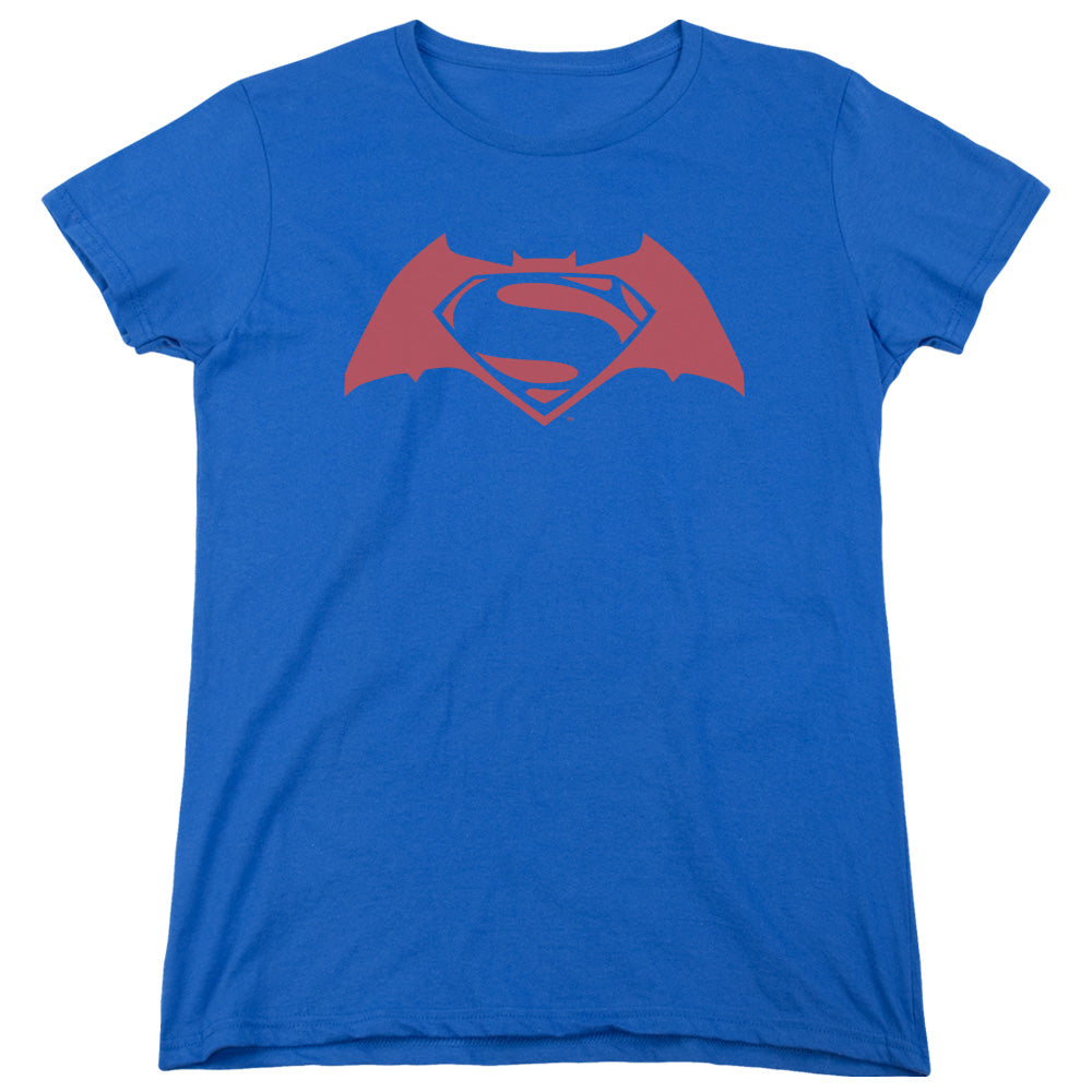 Batman v Superman Simple Logo Womens T-Shirt