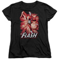 Justice League Flash Red & Gray Womens T-Shirt