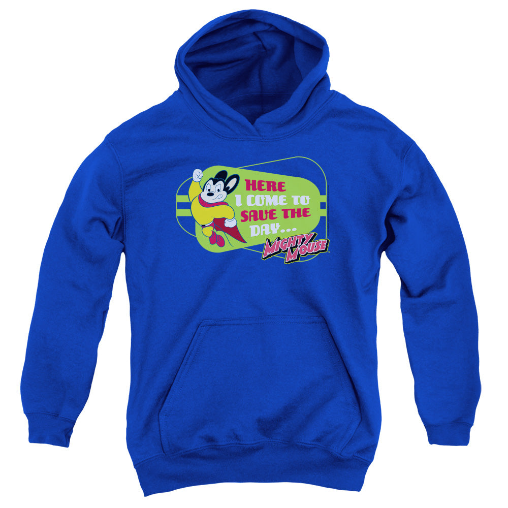 Mighty Mouse Here I Come Youth Hoodie