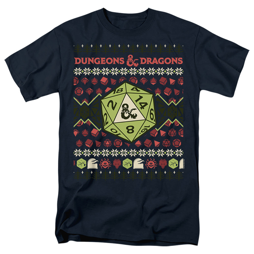 Dungeons & Dragons 20-sided Dice Ugly Christmas T-Shirt