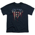 Superman Bleeding Shield Navy Youth/Toddler T-Shirt