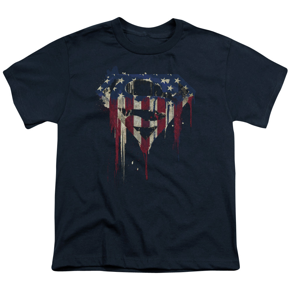 Superman Bleeding Shield Navy Youth/Toddler T-Shirt