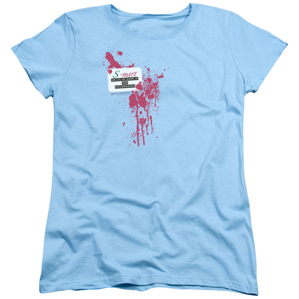 Army of Darkness S Mart Name Tag Womens T-Shirt