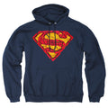 Superman Shattered Shield Navy Pullover Hoodie