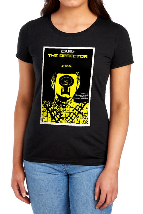 Star Trek The Defector Black Womens T-Shirt