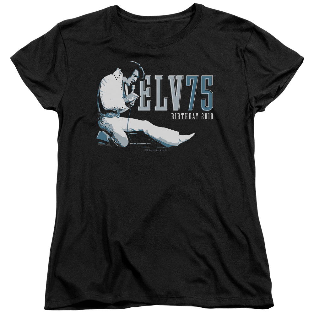 Elvis Presley Elv 75 Logo Womens T-Shirt