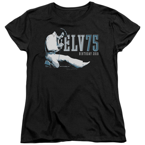 Elvis Presley Elv 75 Logo Womens T-Shirt