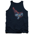 Superman Scribble & Soar Navy Tank Top