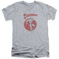 Superman Vintage Sphere Athletic Heather V-Neck T-Shirt