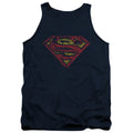 Superman S Shield Rough Navy Tank Top