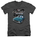 Chevy Classic Camaro Teal V-Neck T-Shirt