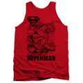 Superman Breaking Chains Line Art Tank Top
