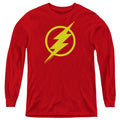 Justice League Flash Solid Color Youth Long Sleeve T-Shirt