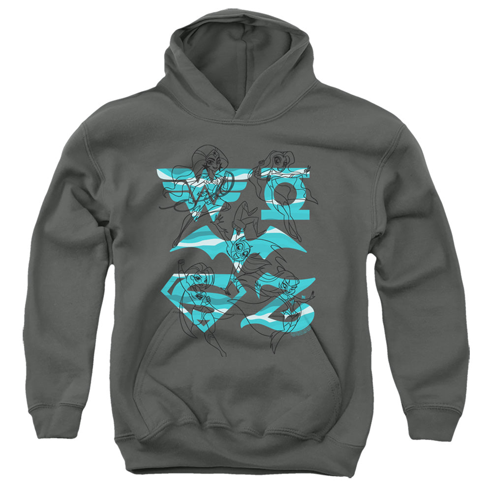DC Super Hero Girls Line Art Group Youth Hoodie