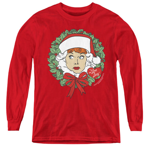 I Love Lucy Wreath Youth Long Sleeve T-Shirt