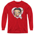 Betty Boop I Love Betty Red Youth Long Sleeve T-Shirt