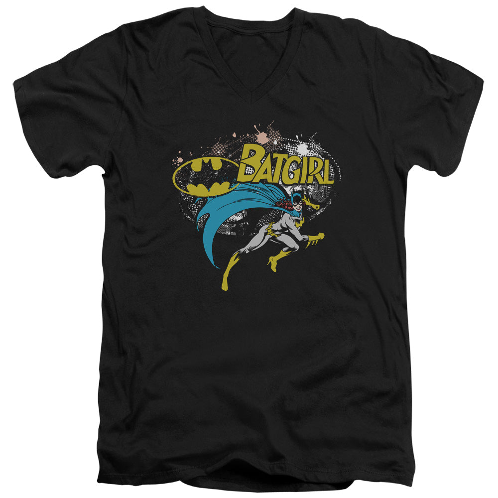 Batman Batgirl Halftone V-Neck T-Shirt