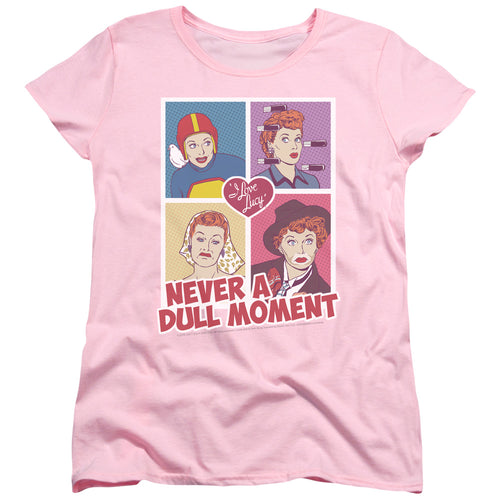 I Love Lucy Panels Womens T-Shirt