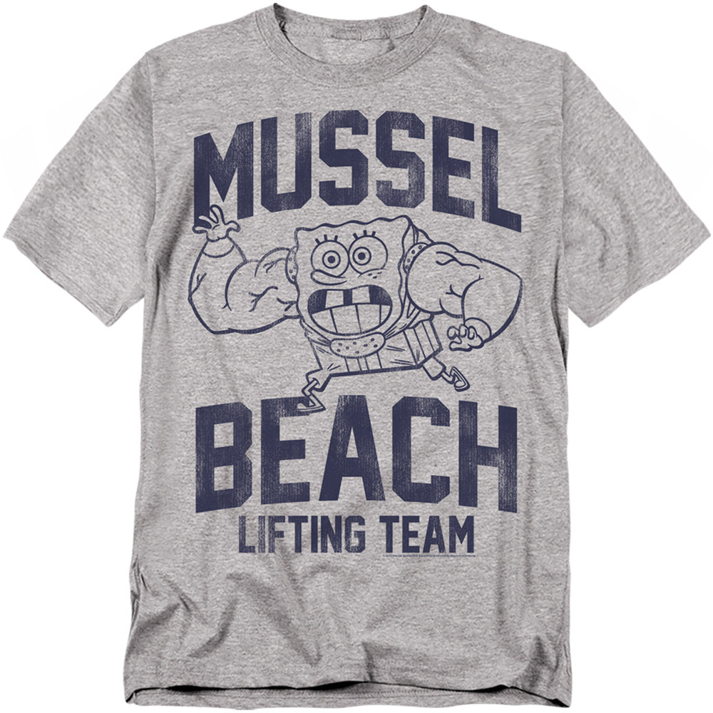 Spongebob Squarepants Mussle Beach Lifting Team T-Shirt