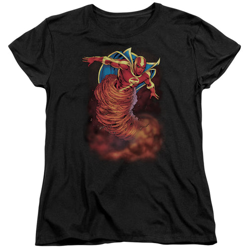 Justice League Tornado Cloud Womens T-Shirt