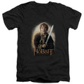 The Hobbit Bilbo and Sting V-Neck T-Shirt