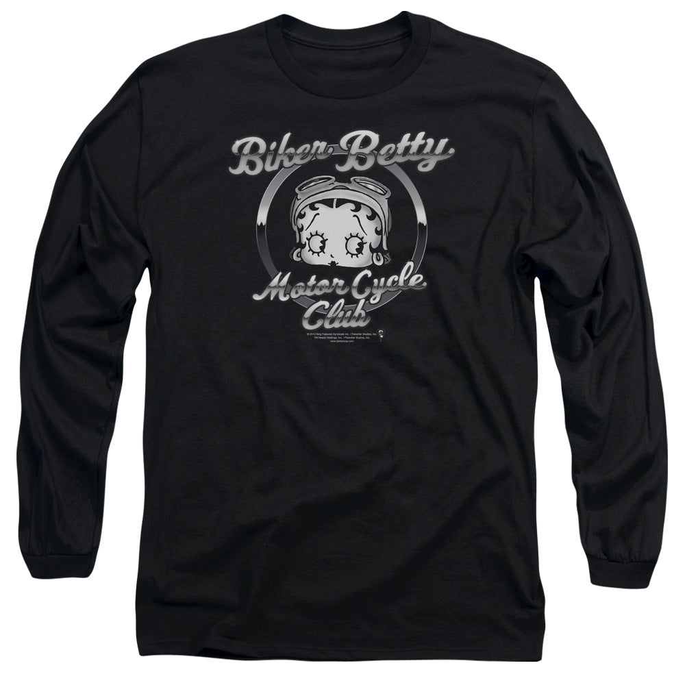 Betty Boop Chromed Logo Long Sleeve T-Shirt
