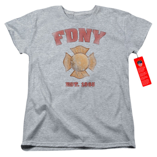 New York City Fdny Vintage Badge Womens T-Shirt