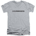 Hummer Distressed Hummer Logo V-Neck T-Shirt
