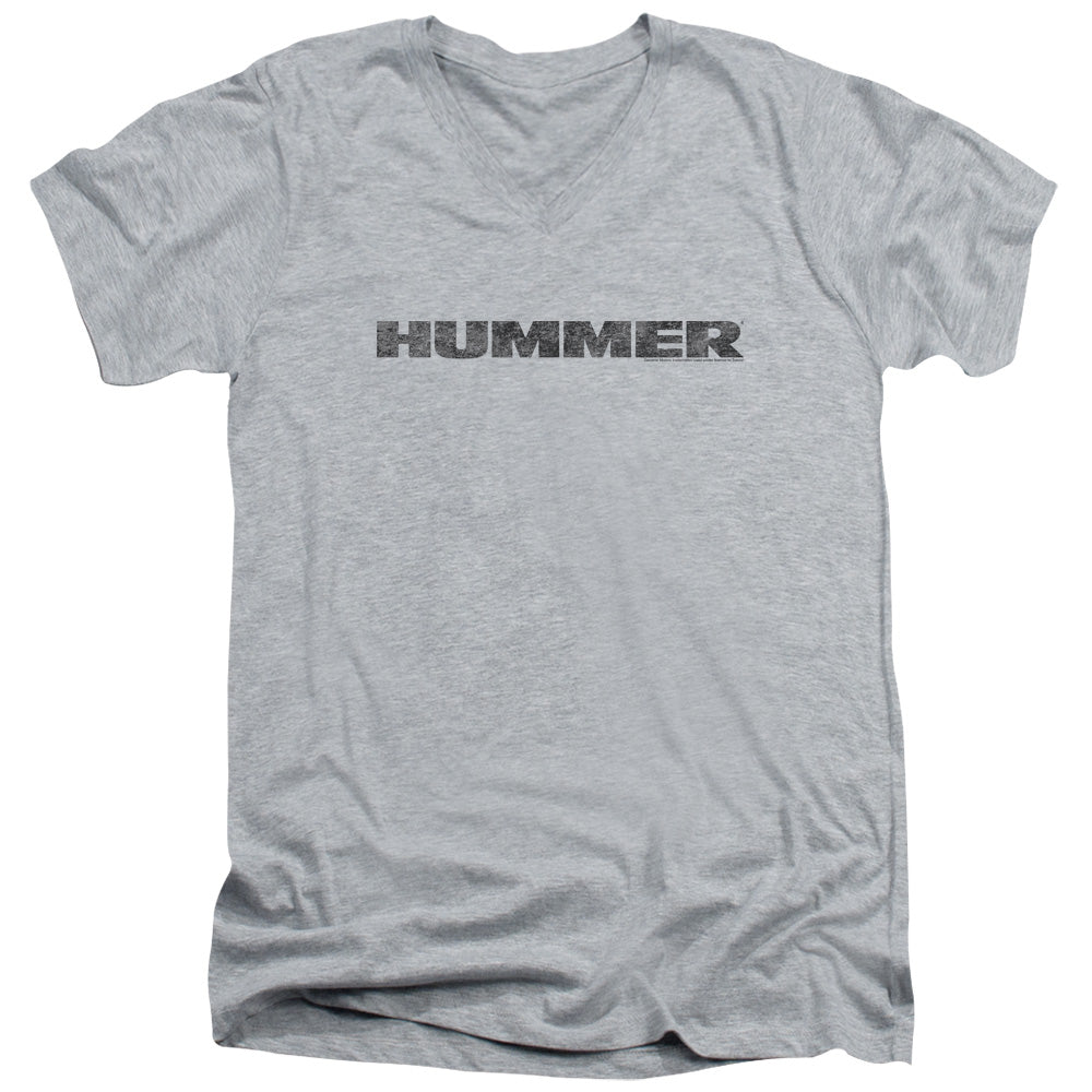 Hummer Distressed Hummer Logo V-Neck T-Shirt