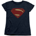Batman v Superman Superman Costume Shield Womens T-Shirt
