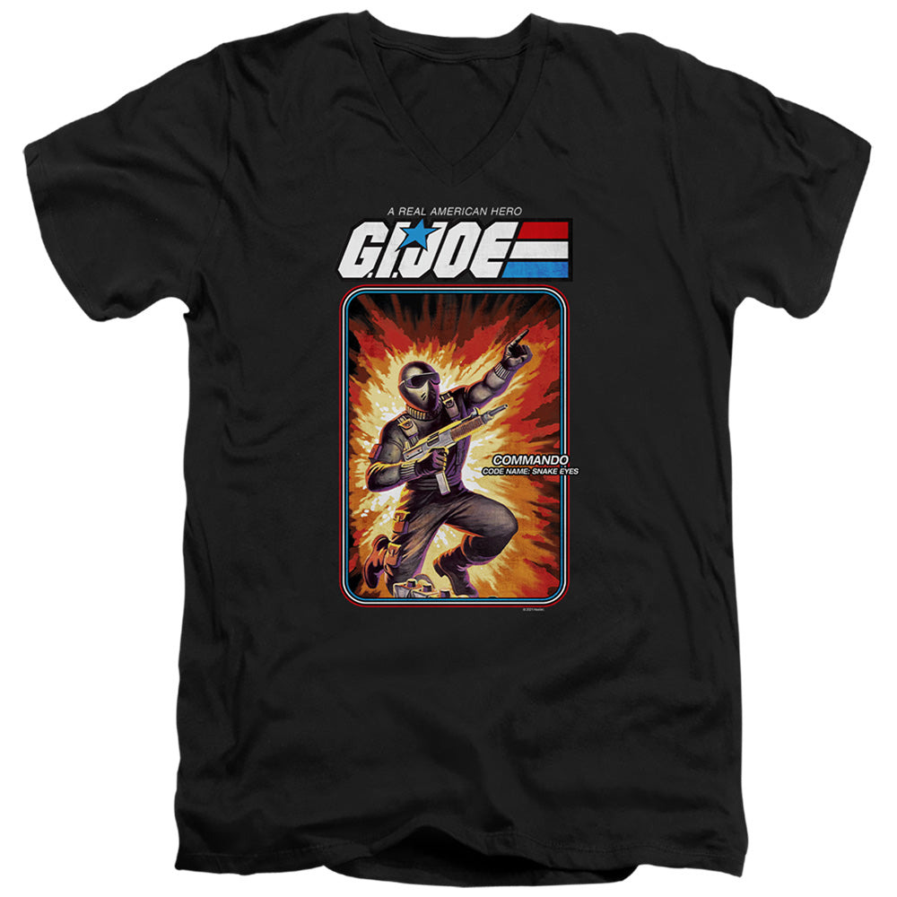 G.I. Joe Snake Eyes Card V-Neck T-Shirt