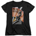Mighty Morphin Power Rangers Black Ranger Deco Womens T-Shirt