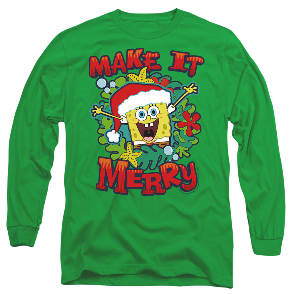 Spongebob Squarepants Make It Merry Christmas Long Sleeve T-Shirt