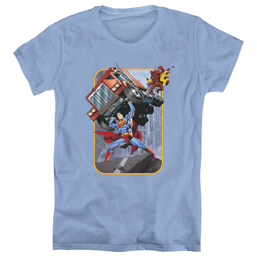 Superman Pick Up My Truck Womens T-Shirt
