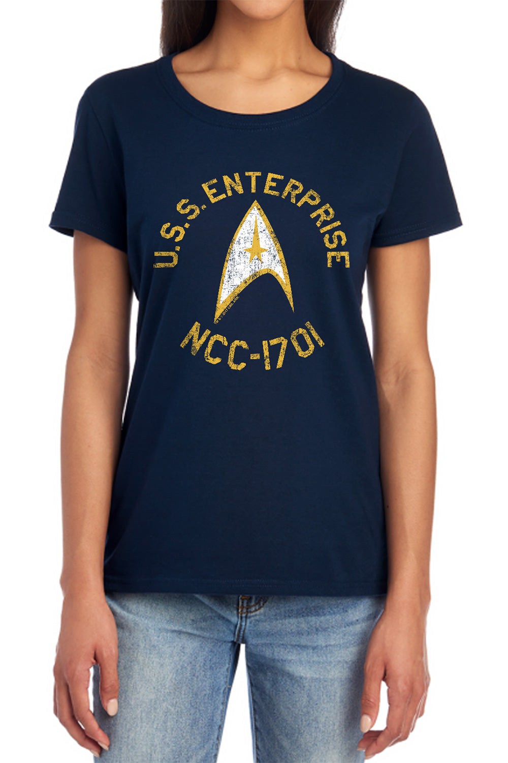 Star Trek Enterprise Collegiate Womens T-Shirt