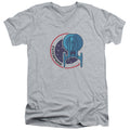 Star Trek Enterprise Patch Grey V-Neck T-Shirt