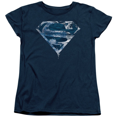 Superman Water Shield Womens T-Shirt