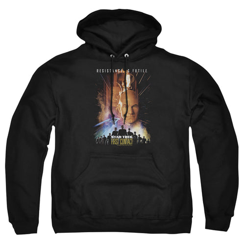 Star Trek First Contact Poster Pullover Hoodie
