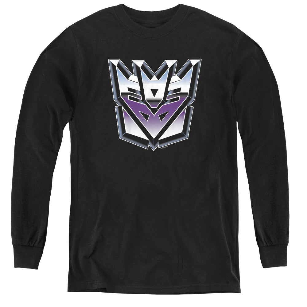 Transformers Decepticon Airbrush Logo Youth Long Sleeve T-Shirt