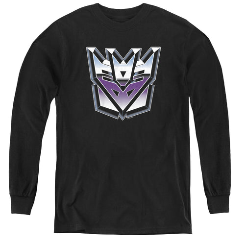 Transformers Decepticon Airbrush Logo Youth Long Sleeve T-Shirt