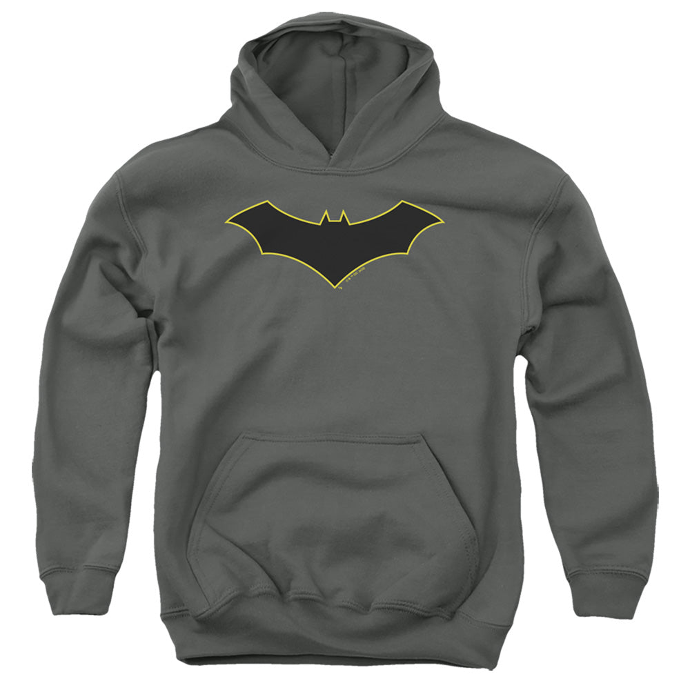 Batman Batman Logo Yellow Outline Youth Hoodie