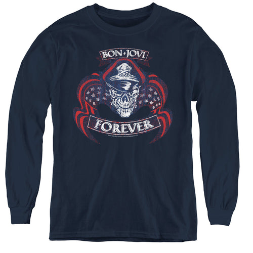 Bon Jovi Forever Skull Youth Long Sleeve T-Shirt