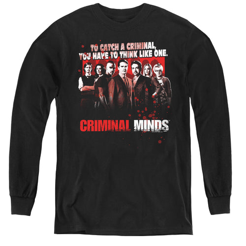 Criminal Minds Think Like One Youth Long Sleeve T-Shirt
